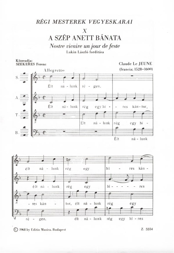 Old Masters' Mixed Choruses V10